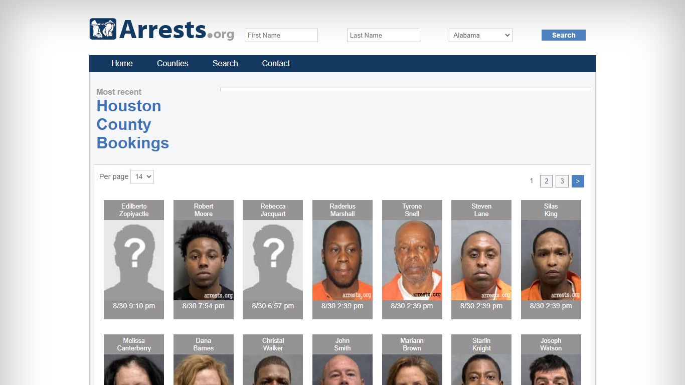 Houston County Arrests and Inmate Search