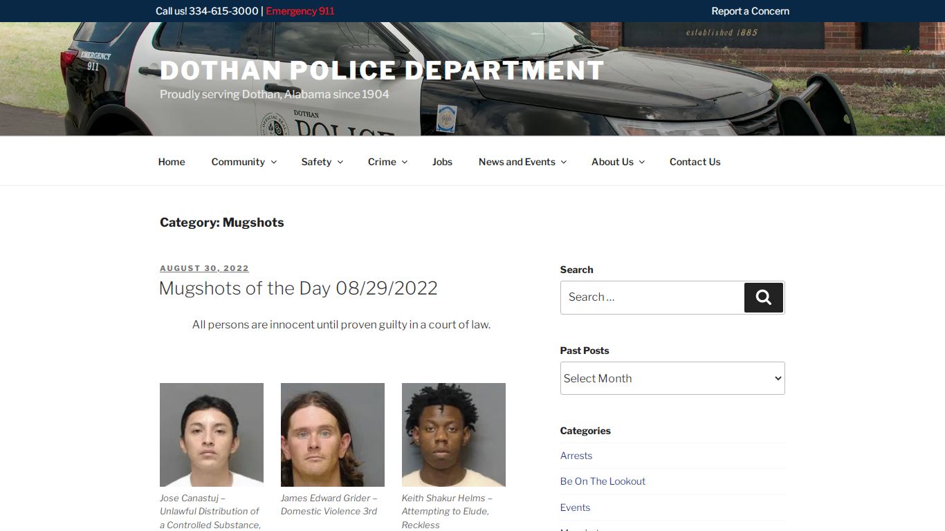 Mugshots – Dothan Police Department